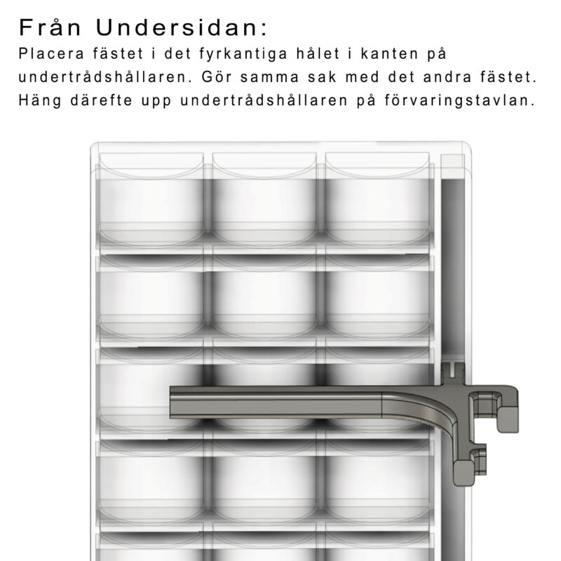 Skådis förvaringstavla - Förvaring av understråd / spolar