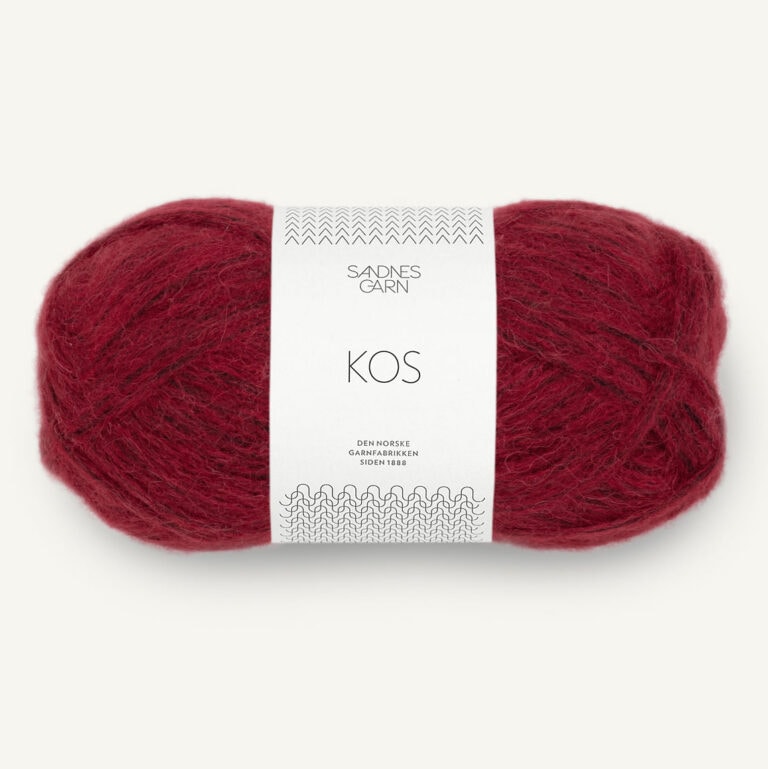 KOS - 62% alpacka, 29% nylon och 9% ull, 150 m - 4236 - Djup röd
