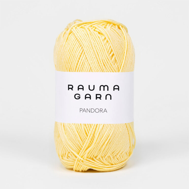 Pandora 100% Pima bomull, ca 180 m, Rauma Garn - 240-201 Ljus gul