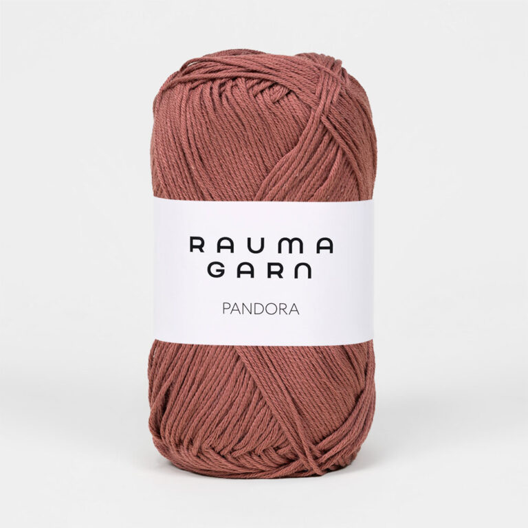 Pandora 100% Pima bomull, ca 180 m, Rauma Garn - 240-222 Mörk gammalrosa