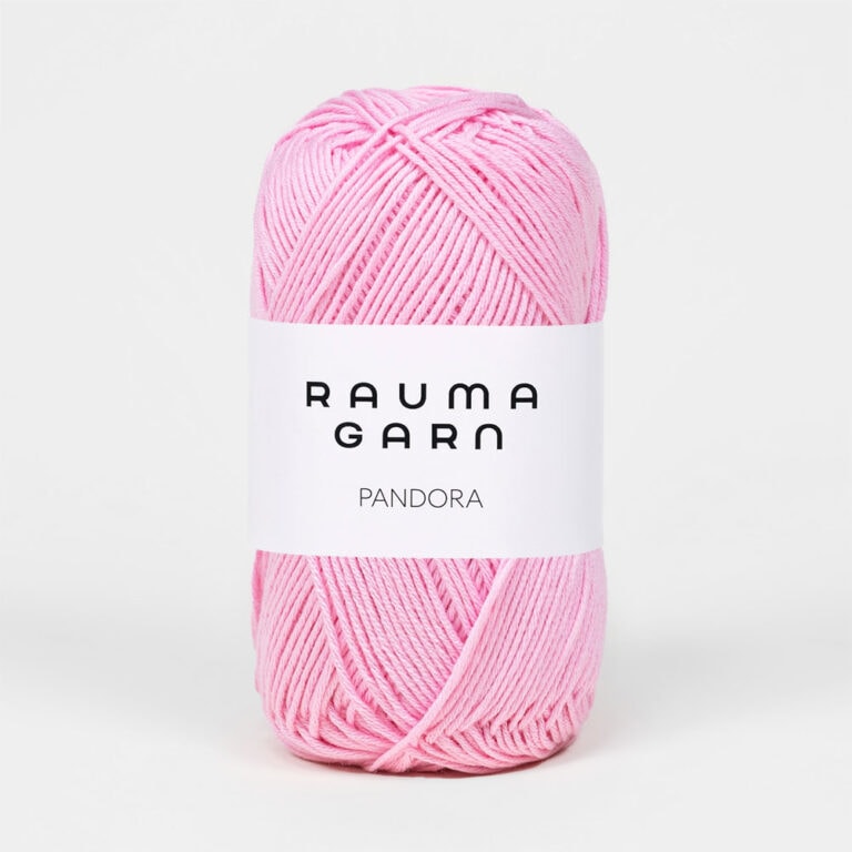Pandora 100% Pima bomull, ca 180 m, Rauma Garn - 240-232 Rosa