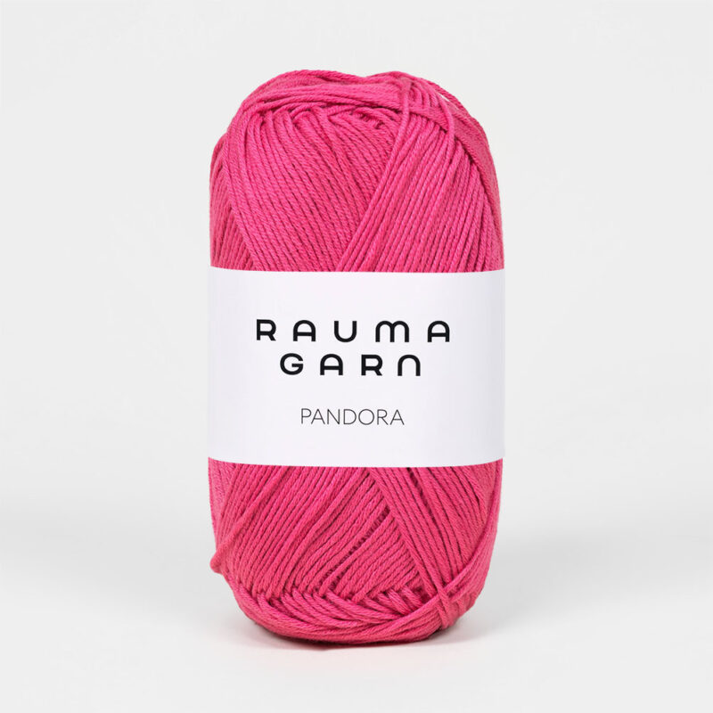 Pandora 100% Pima bomull, ca 180 m, Rauma Garn - 240-251 Mörk rosa