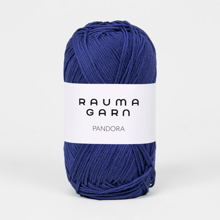 Pandora 100% Pima bomull, ca 180 m, Rauma Garn - 240-312 Midnattsblå