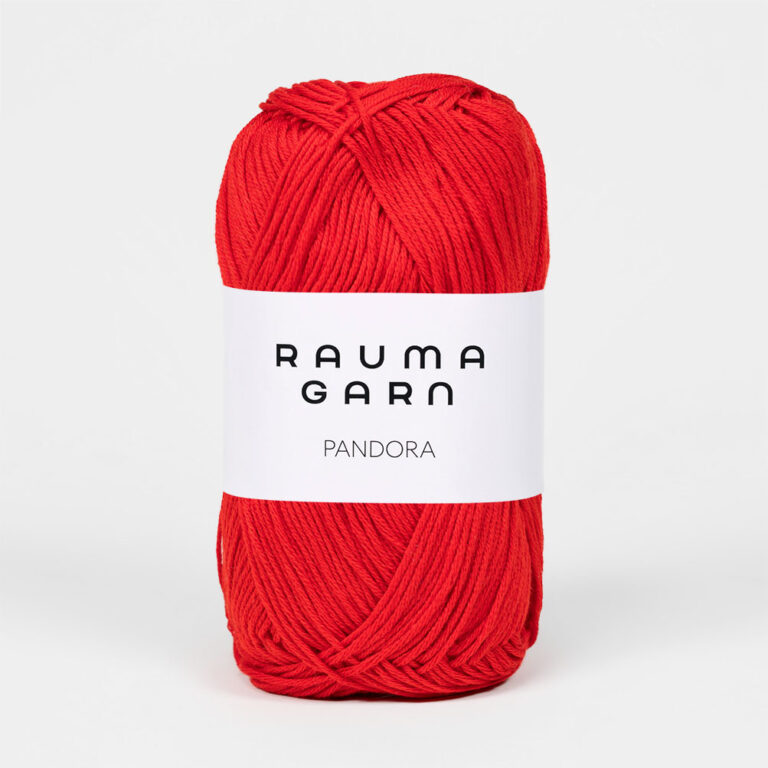 Pandora 100% Pima bomull, ca 180 m, Rauma Garn - 240-314 Röd