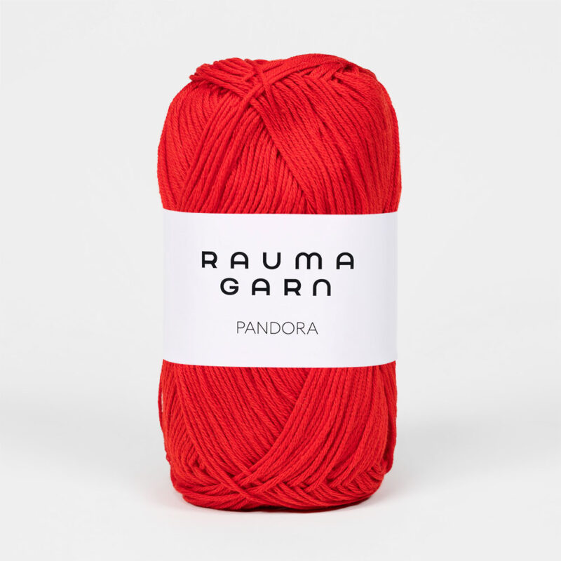 Pandora 100% Pima bomull, ca 180 m, Rauma Garn - 240-314 Röd
