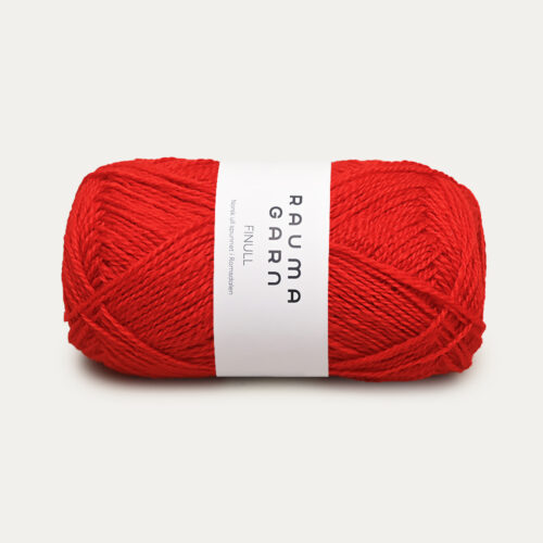 004-0424 Röd Finull från Rauma Garn