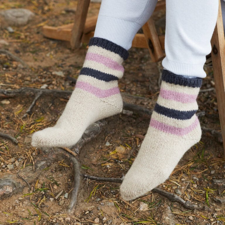 394-3 Finnsockar i garnet Vandre