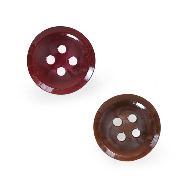 Röd eller Brunmelerad knapp, Ø 13,5 mm