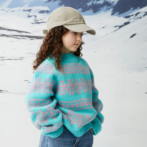 Stickmönster för barn - 448 Fjäre genser / tröja i garnet Fivel från Rauma