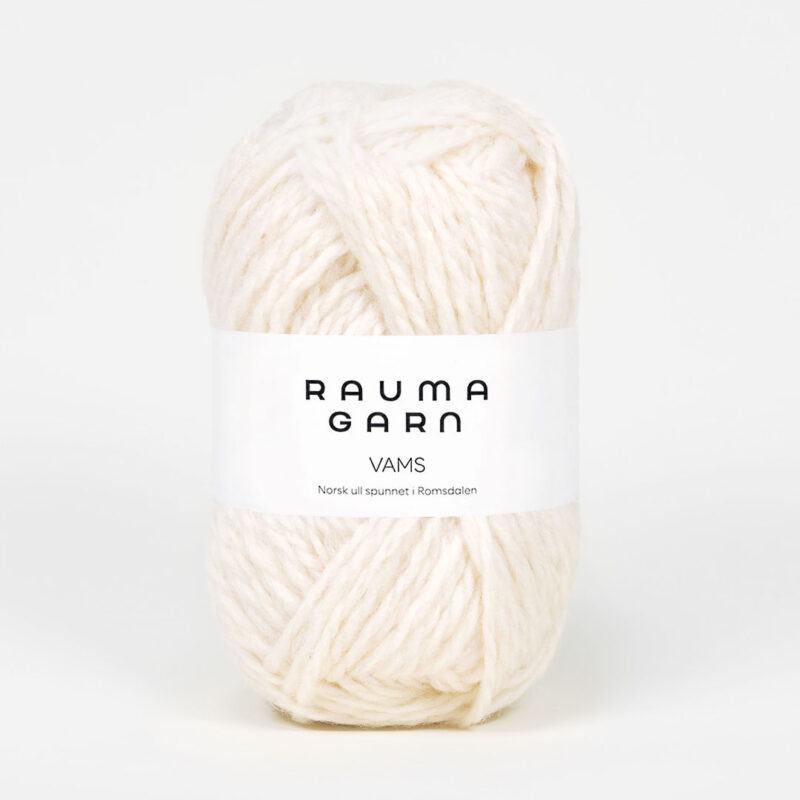 Vams, ca 83 m - 100% Norsk ull från Rauma - 002-0001 Natur