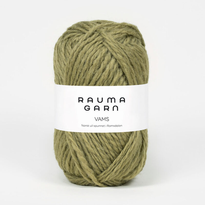 Vams, ca 83 m - 100% Norsk ull från Rauma - 002-0089 Kaki-grön