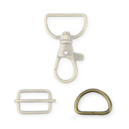 D-ring - Väskdetaljer för 20 mm brett band / rem. - i metall brons