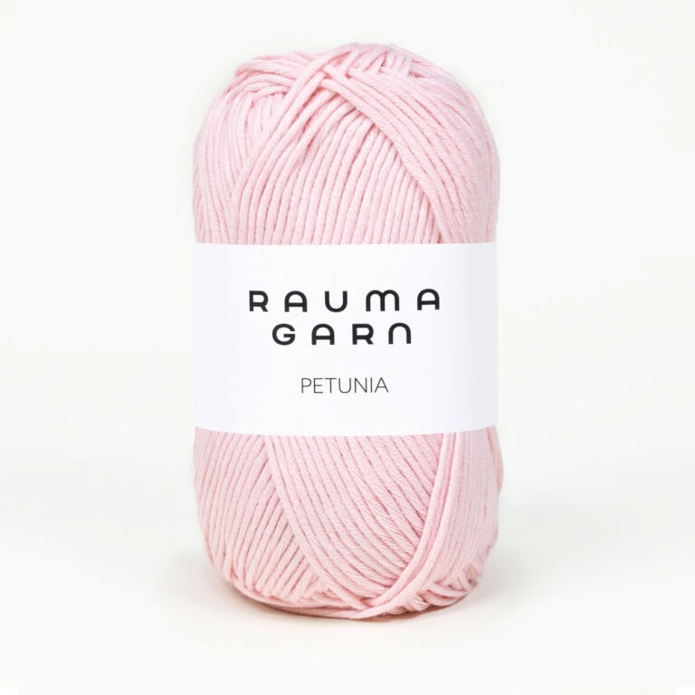 Petunia 100% bomull, ca 110 m, Rauma Garn - 241-200 Ljus rosa