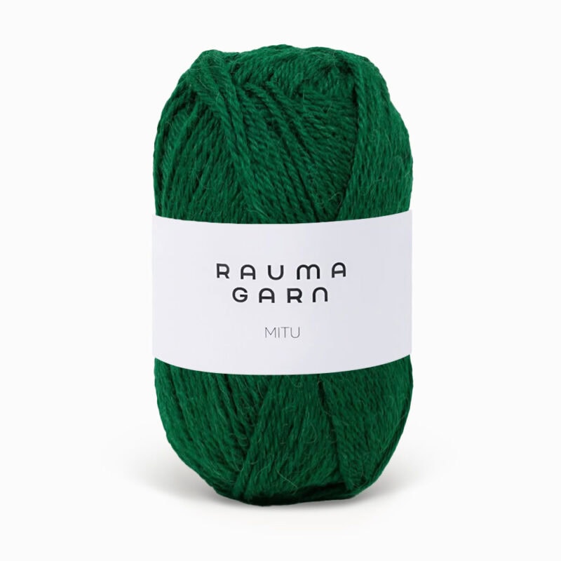 Mitu - Rauma Garn, 100 m/50 gr - 50% ull, 50% alpacka - 283-0062 Djup grön
