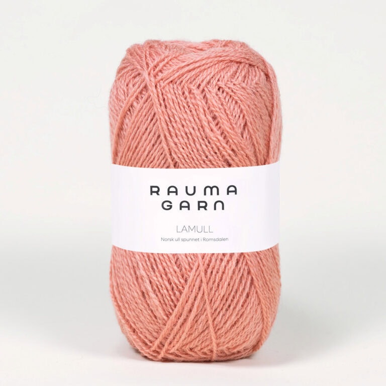Lamull, ca 235 m - 100 % Norsk lammull från Rauma Garn - 010-0030 Puder-rosa