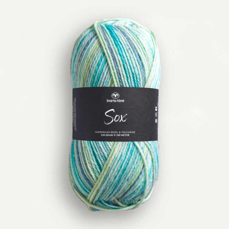 Sox - Melerat Sockgarn - 240 m / 150 g, 70% Ull (sw), 30% Polyamid