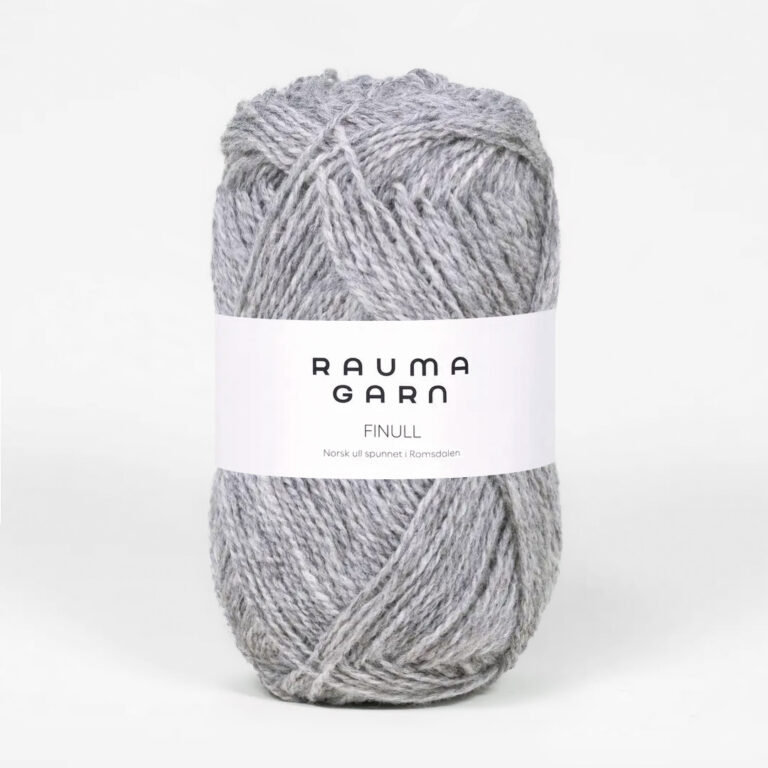 Rauma Finull, ca 175 m - 100 % Norsk ull från Rauma - 0404 Grå melerad
