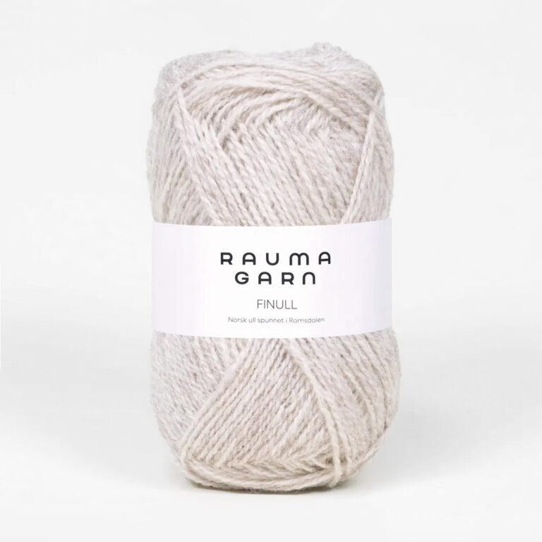 Rauma Finull, ca 175 m - 100 % Norsk ull från Rauma - 4078 Ljusbeige melerad