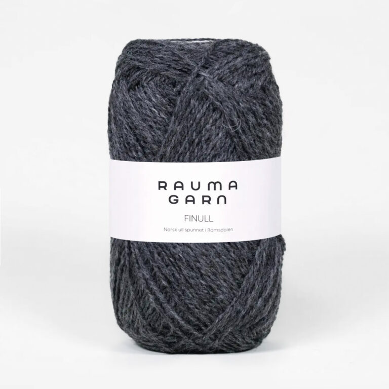 Rauma Finull, ca 175 m - 100 % Norsk ull från Rauma - 0414 Koksgrå melerad