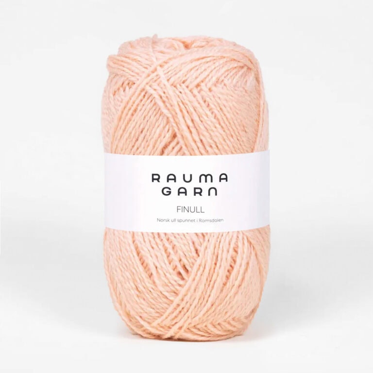 Rauma Finull, ca 175 m - 100 % Norsk ull från Rauma - 4206 Ljus puderrosa