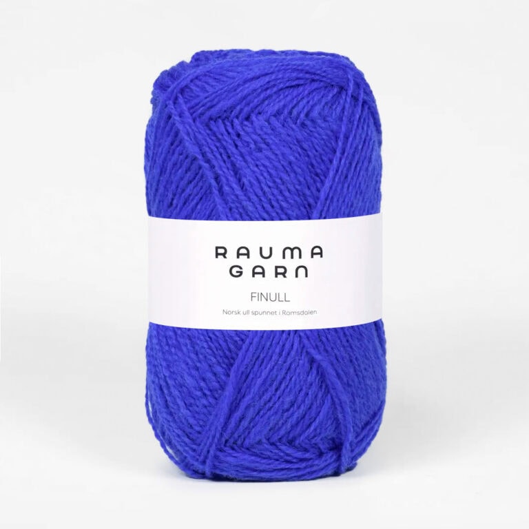 Rauma Finull, ca 175 m - 100 % Norsk ull från Rauma - 0437 Blå