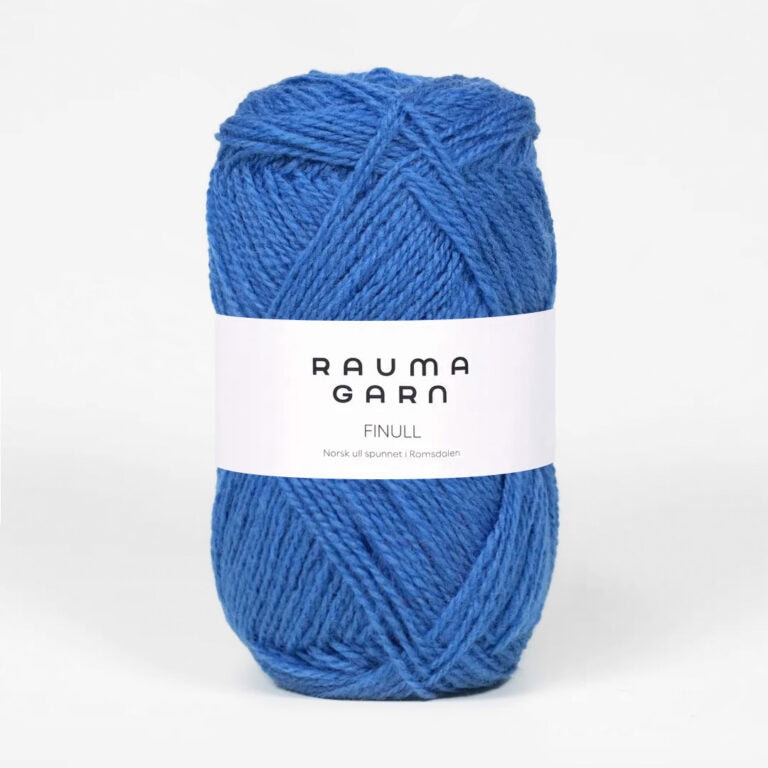 Rauma Finull, ca 175 m - 100 % Norsk ull från Rauma - 0451 Ljus bondeblå