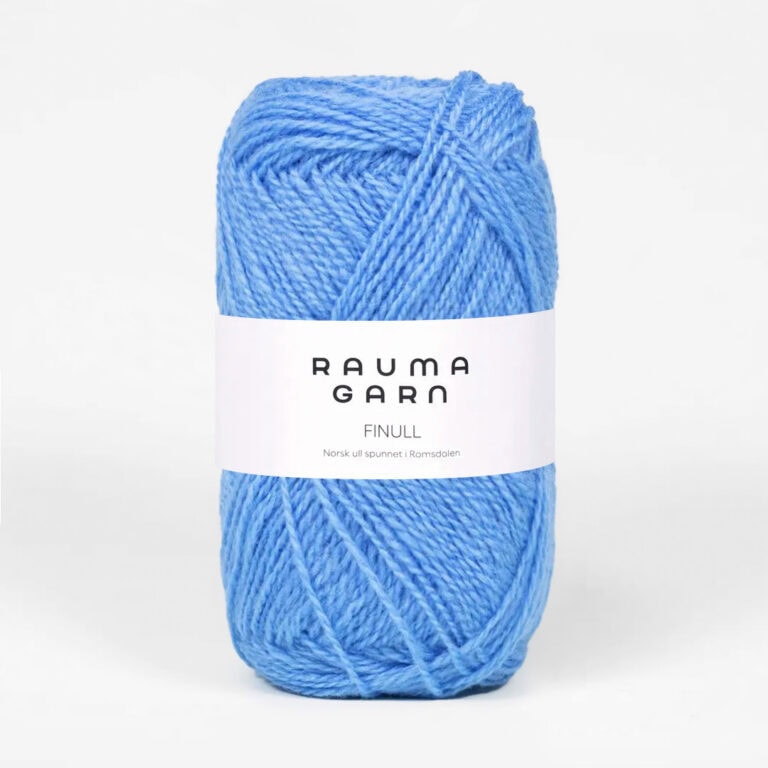Rauma Finull, ca 175 m - 100 % Norsk ull från Rauma - 0472 Himmelsblå