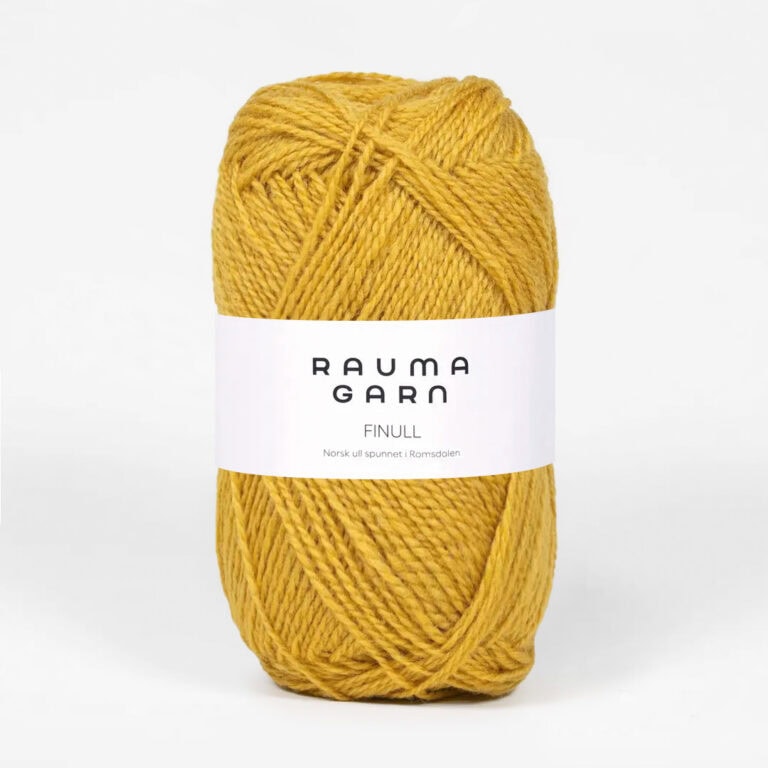 Rauma Finull, ca 175 m - 100 % Norsk ull från Rauma - 4805 Senapsgul
