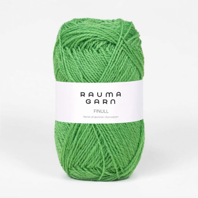Rauma Finull, ca 175 m - 100 % Norsk ull från Rauma - 0493 Ljusgrön