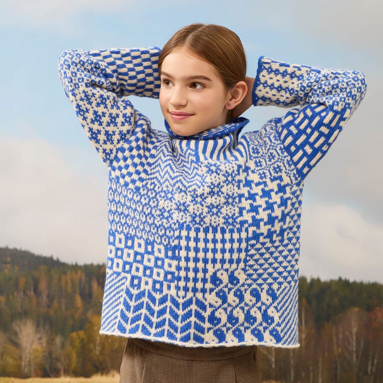 455-1 Nordic Mix Mini för barn i garnet Finull