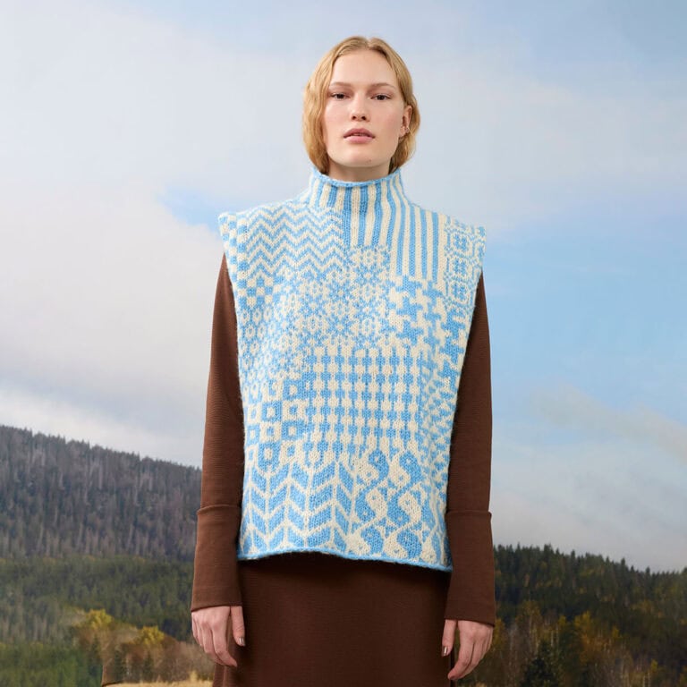 455-4 Nordic Mix Väst i garnet Fivel