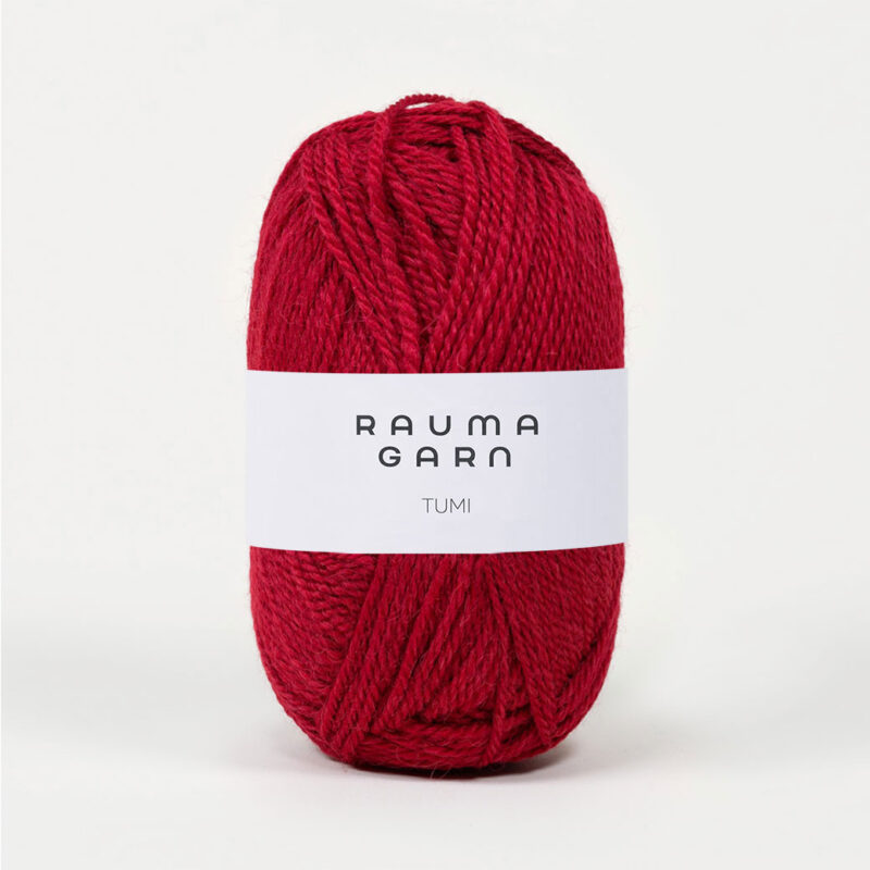 Tumi - Rauma Garn, 130 m/50 gr - 50% ull, 50% alpacka - 0588 Mörk röd