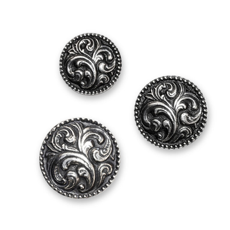 Tennknappar Aase - oxiderad ovansida <br>21 mm