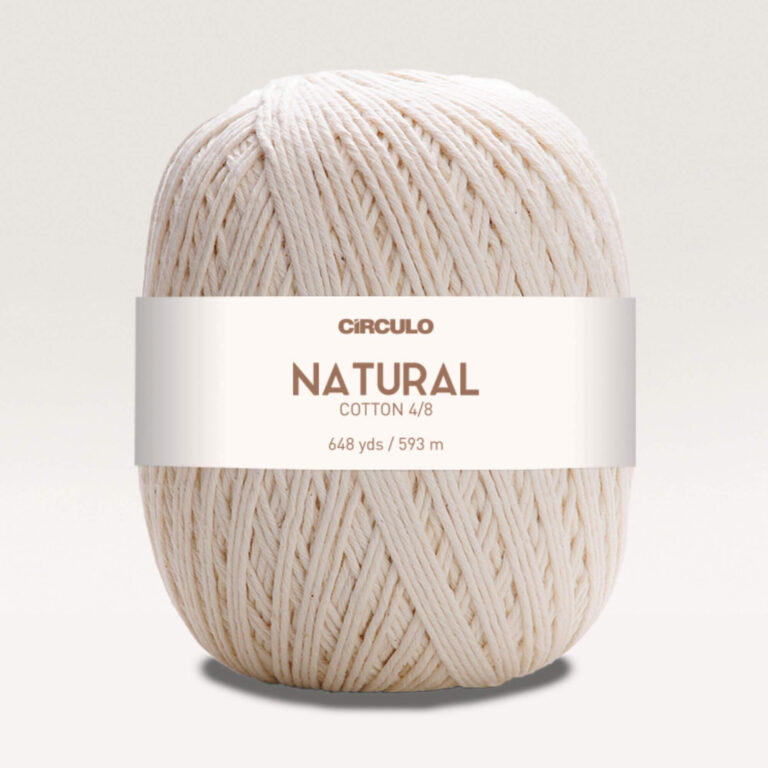 Natural Cotton - 700 gr - 100% naturlig bomull - Stickning, Virkning & Makramé