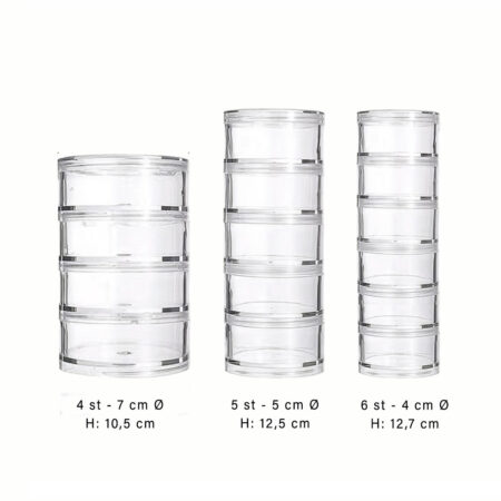 Smarta stapelbara förvaringsrör – 3-pack