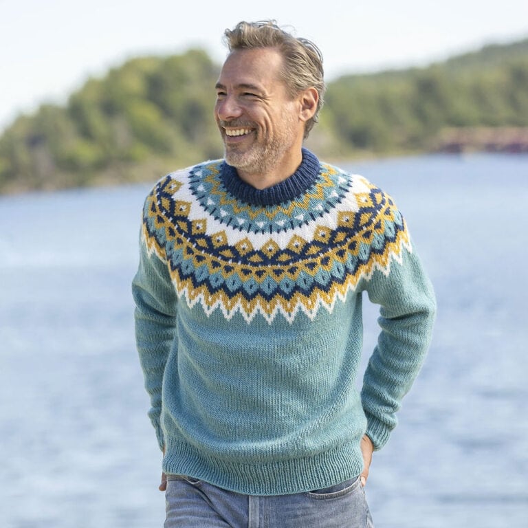 2329-1b Kraft – mönsterstickad herrtröja