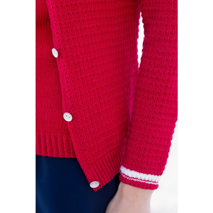 380-12 Greta kofta i röd eller marinblå - Lille Lerke - Bild 2