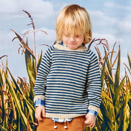 2105-7 Randig jumper, 2 - 12 år