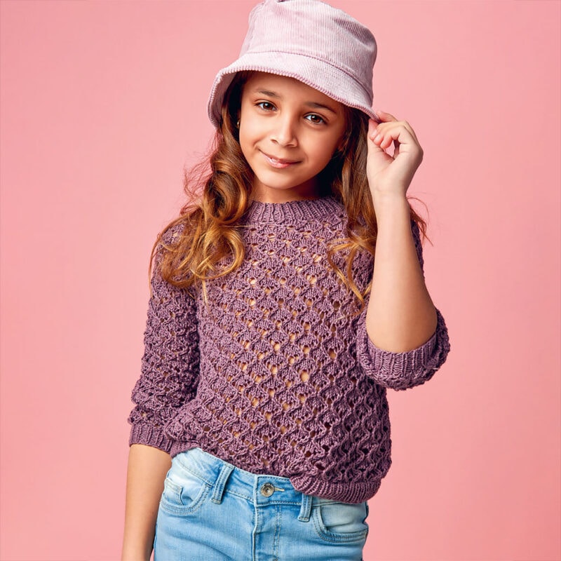 2105-9 Lace jumper, 2 - 12 år