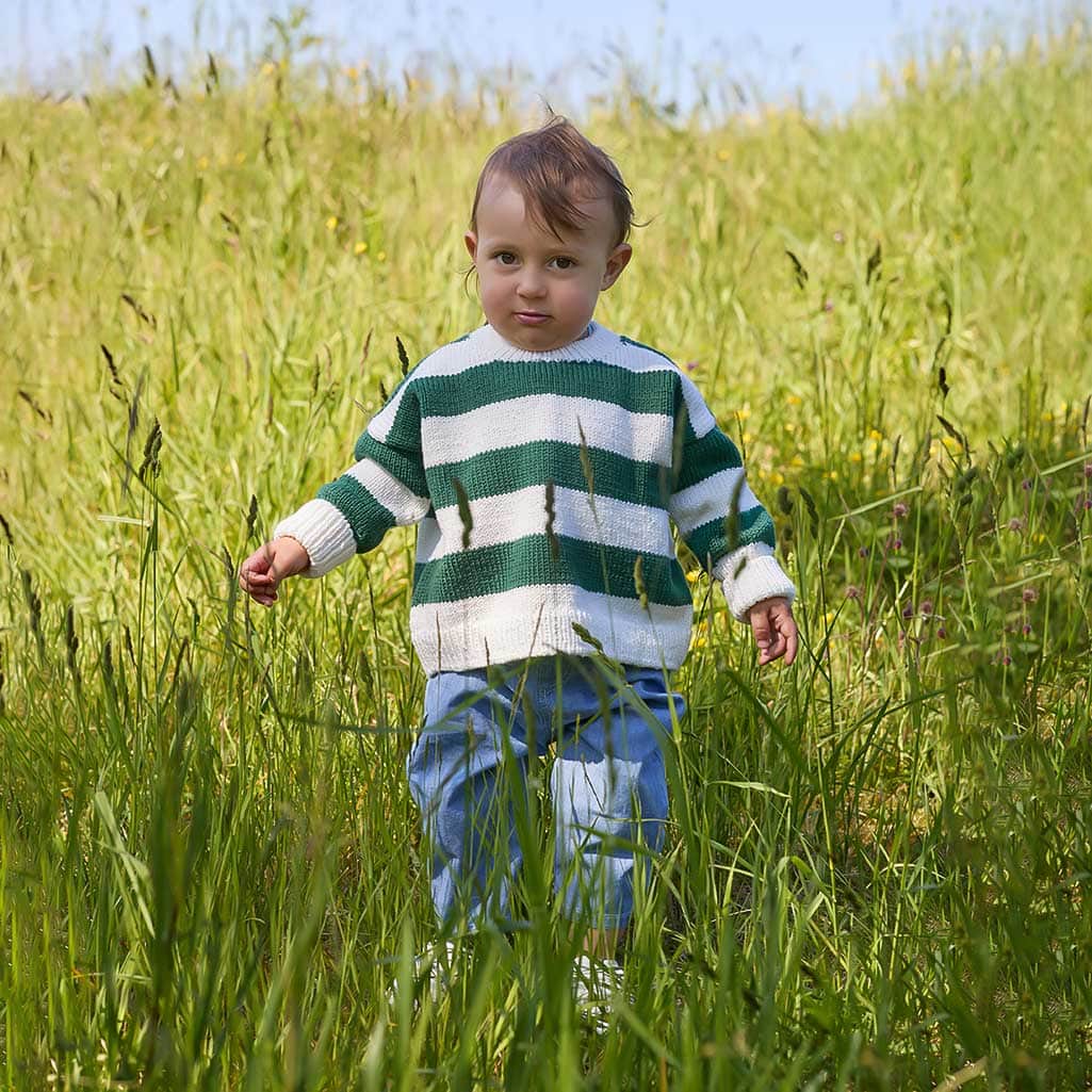 481 Tobbengenser, randig barntröja, 1-10 år, i mjuk merino - Bild 3