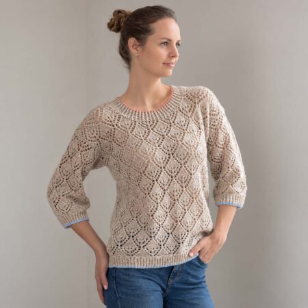 791732 Le féminin - Elegant spetsstickad tröja
