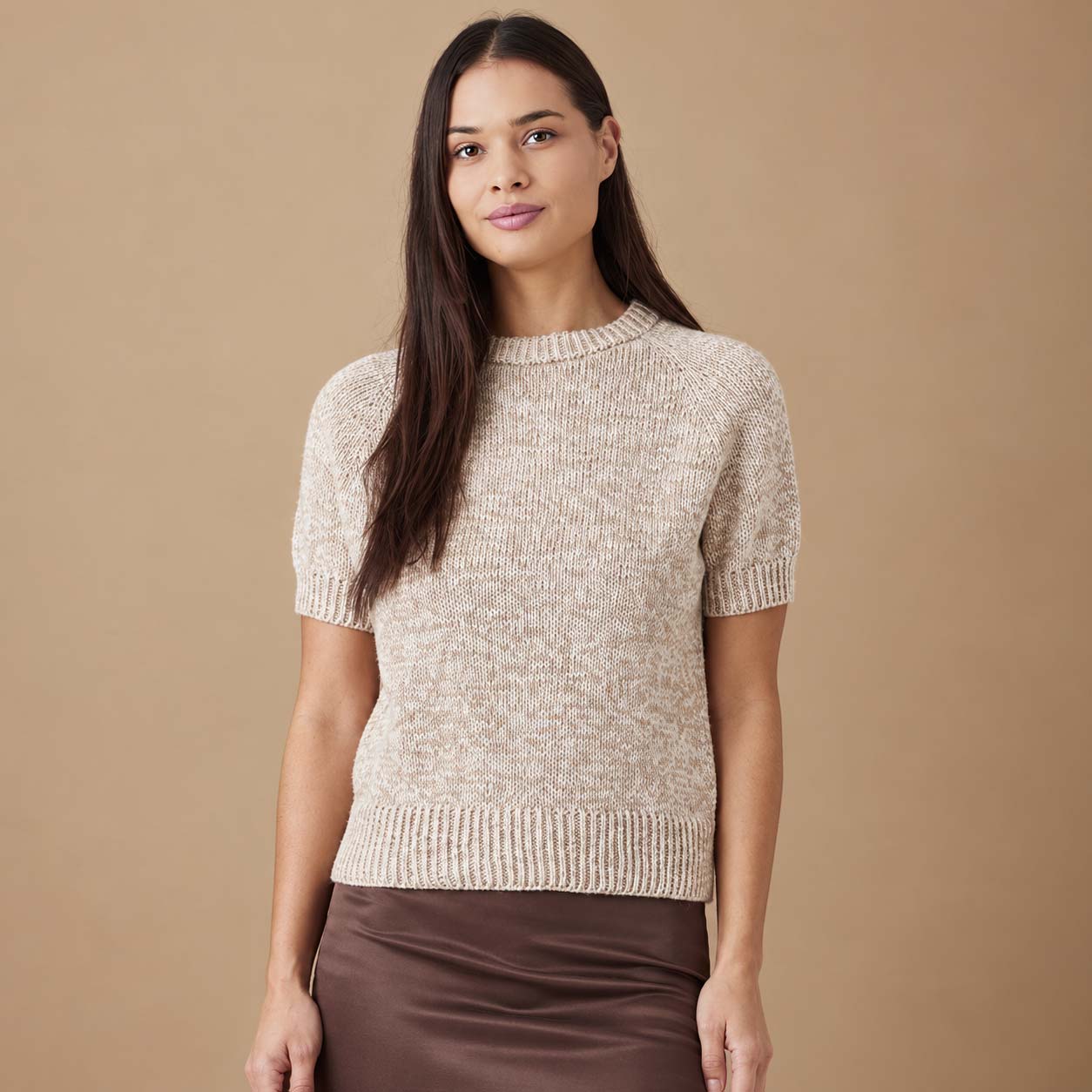 791812 Raglan T-shirt / top med mjukt melerat uttryck