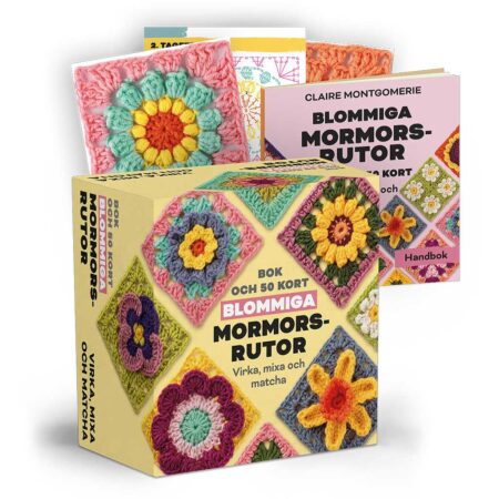 Bok + mönsterkort: Blommiga mormorsrutor – Virka, mixa och matcha
